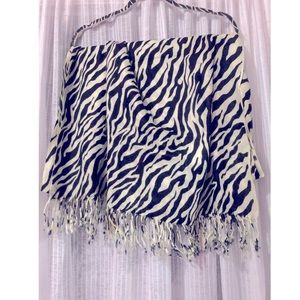 Zebra Primt Pashmina i’m mint Green and Black